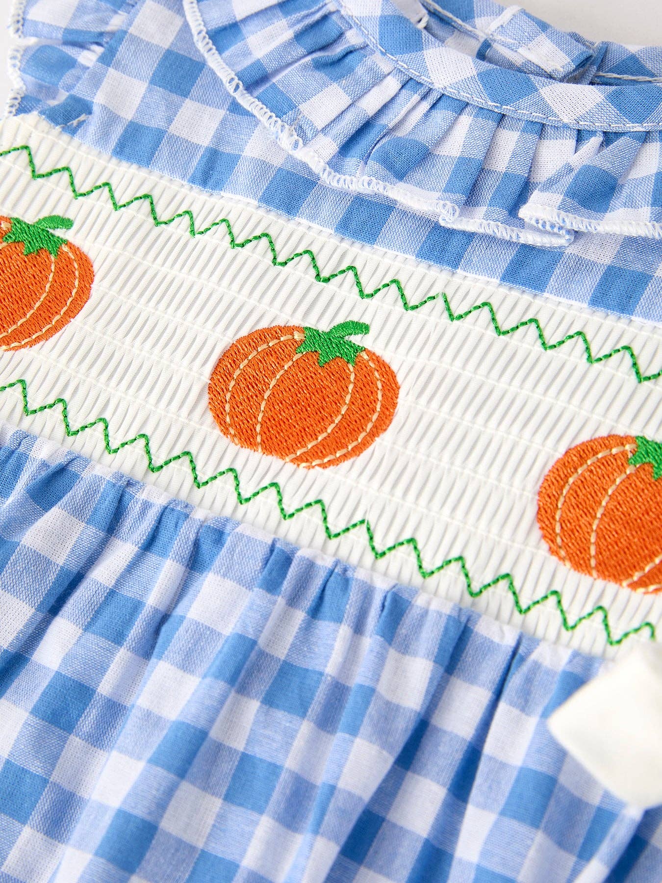 Pumpkin Season Embroidery Romper