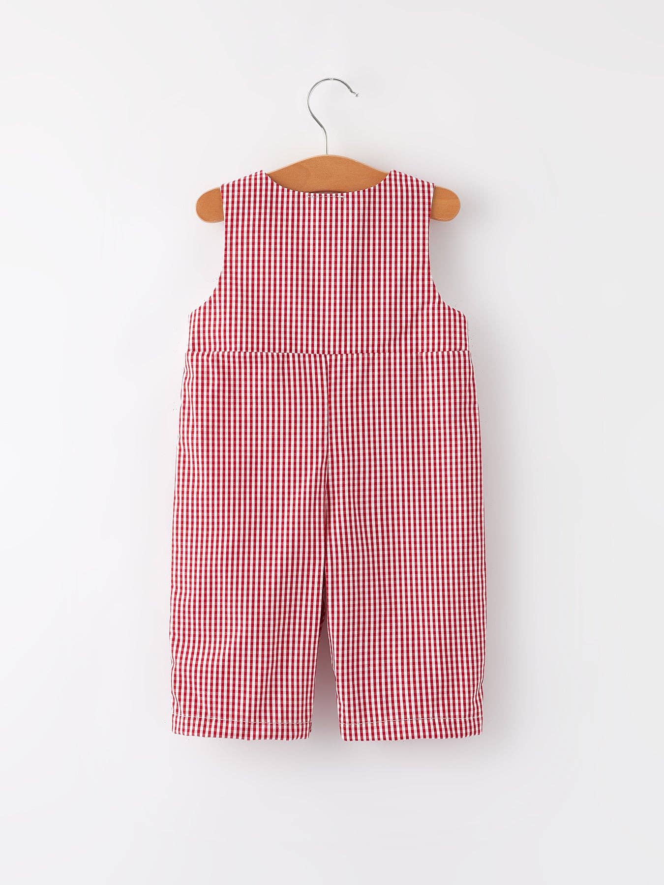 Play Ball! Embroidered Plaid Romper