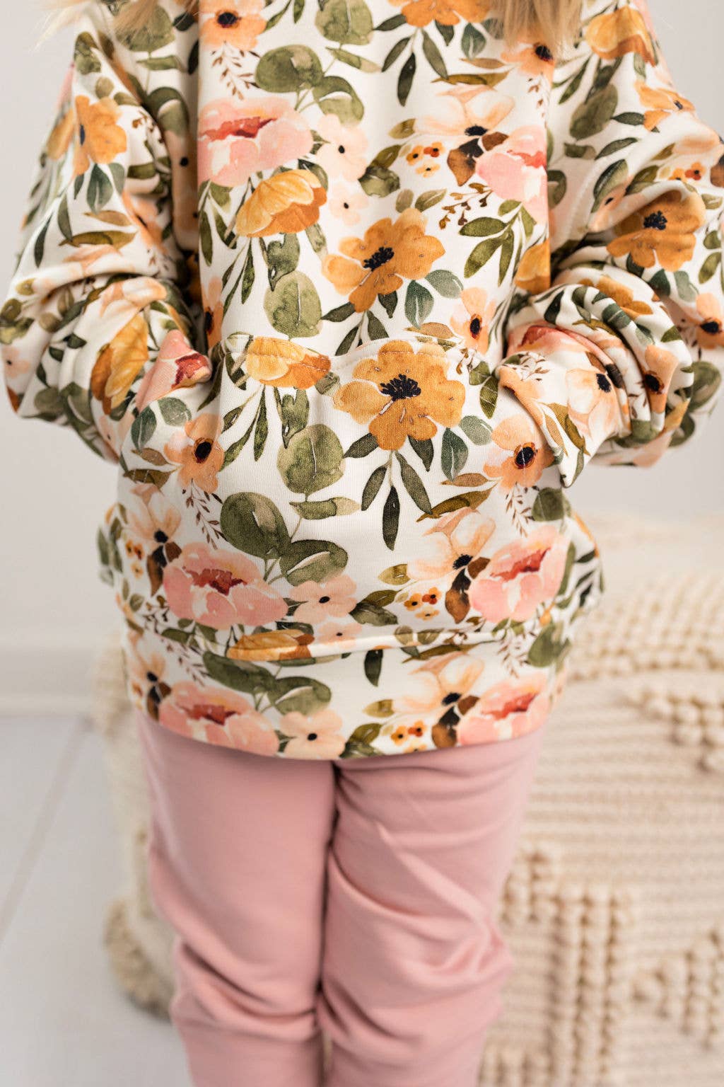 Kids Bamboo Boho Floral Hoodie