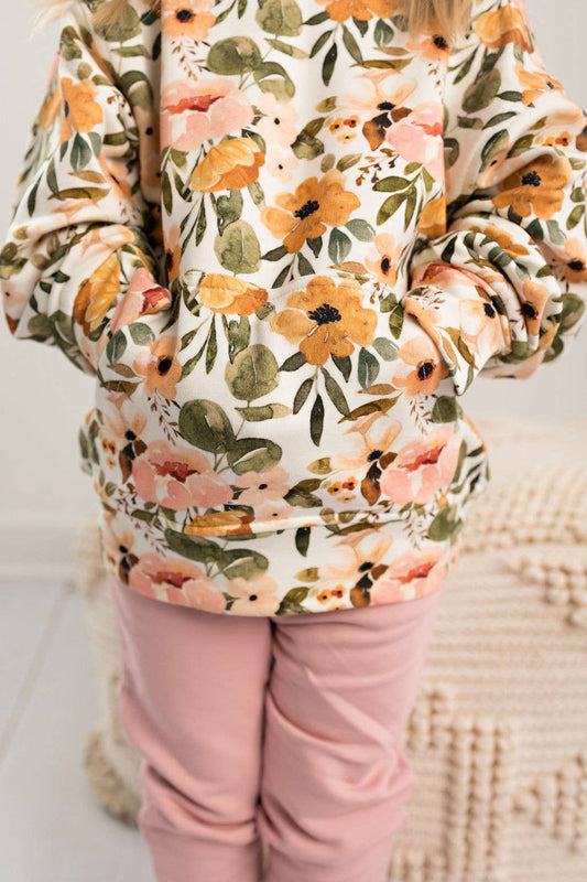 Kids Bamboo Boho Floral Hoodie