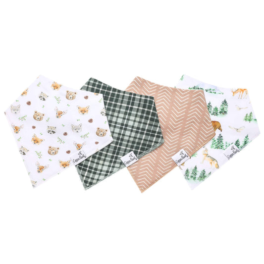 4 Pack Baby Bandana Bibs - Wilder