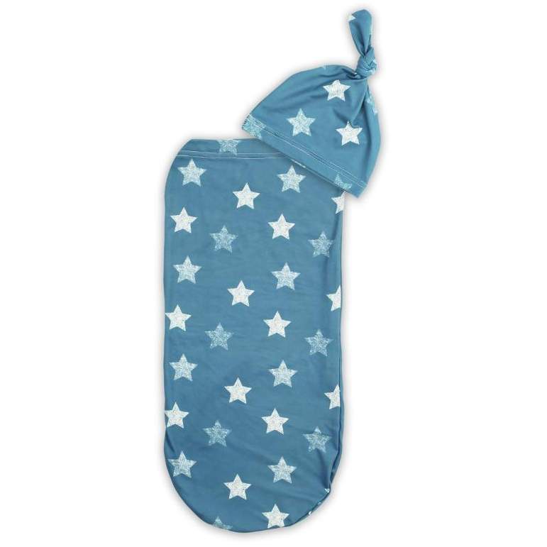 Cutie Cocoon Matching Cocoon & Hat Sets (Blue Stars)