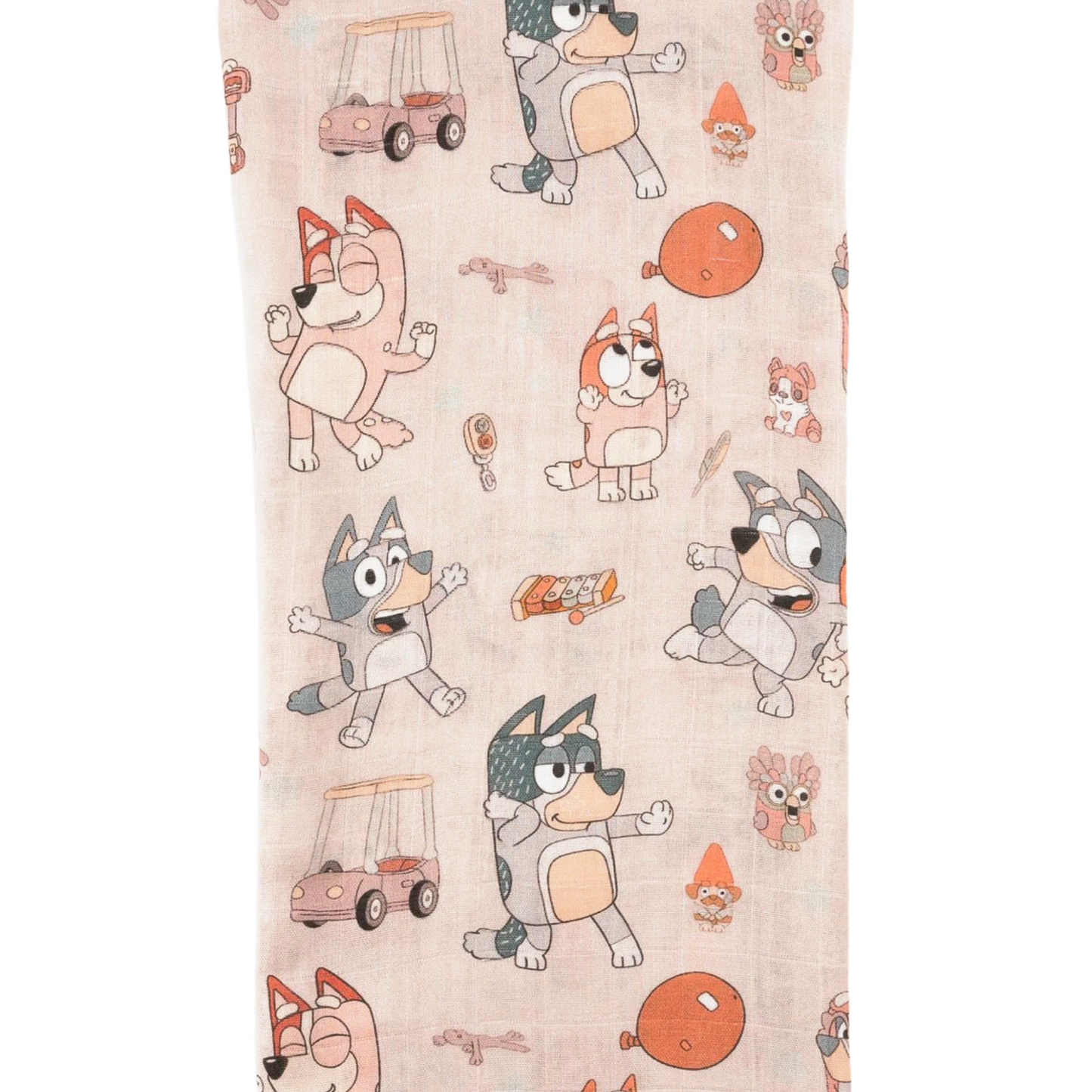 Little Blue Dog Muslin Blanket