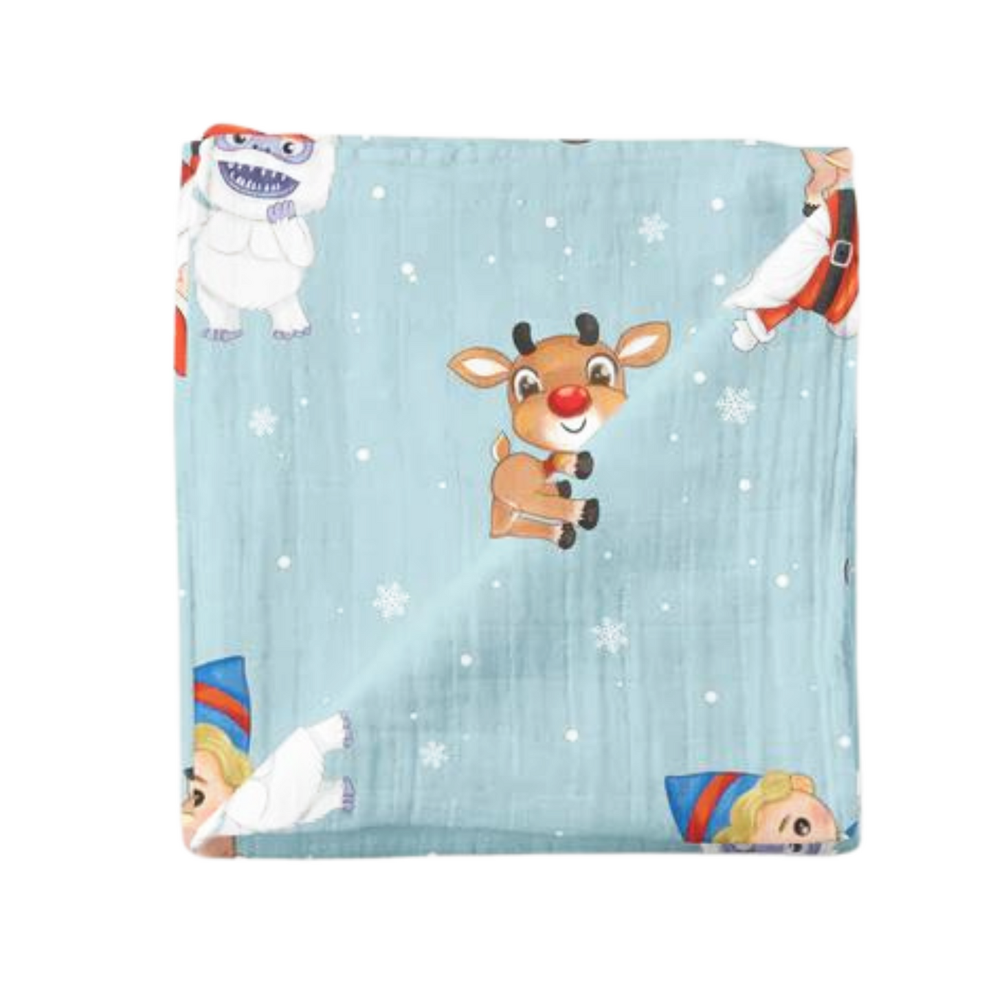 Reindeer Games Muslin Blanket