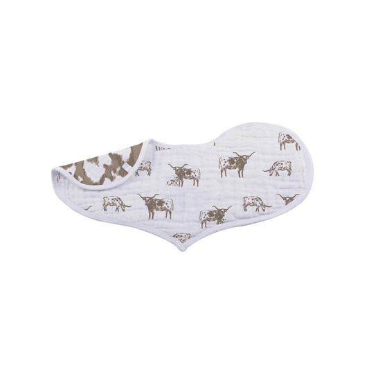 Forever Cowboys & Cowgirls Bamboo Burp Cloth Bib 2 Pack