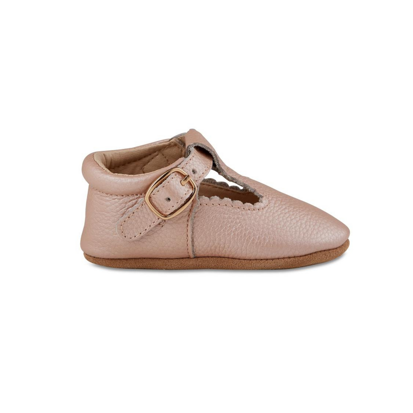 Blush Leather Soft-Soled Leather Baby Mary Janes