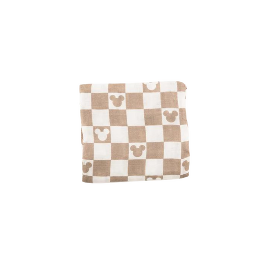 Checkered Mouse Muslin Blanket