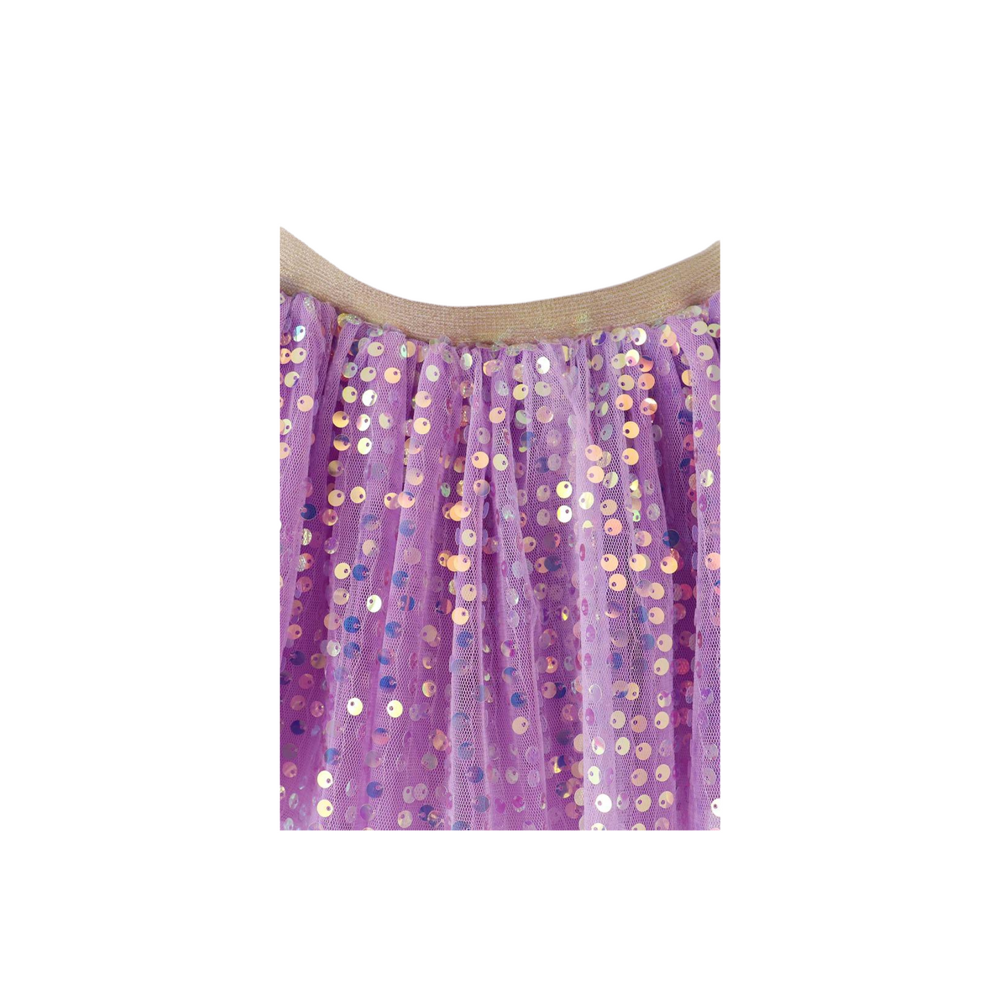 Purple Sequin Tulle Tutu Skirt