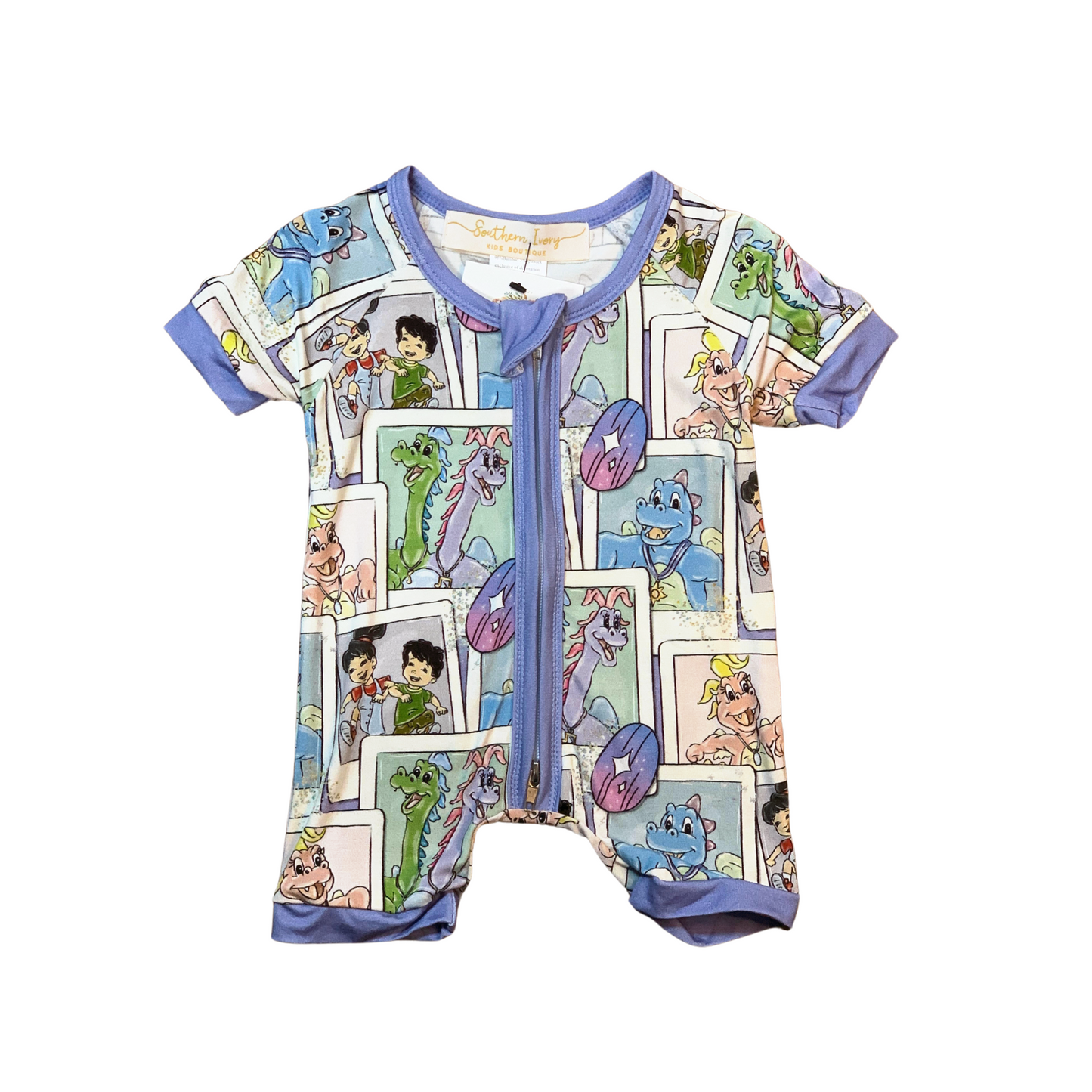 Let's All Go To Dragon Land Bamboo Short Romper