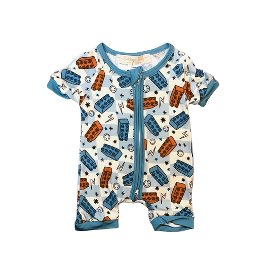 Patriotic Leggos Bamboo Short Romper