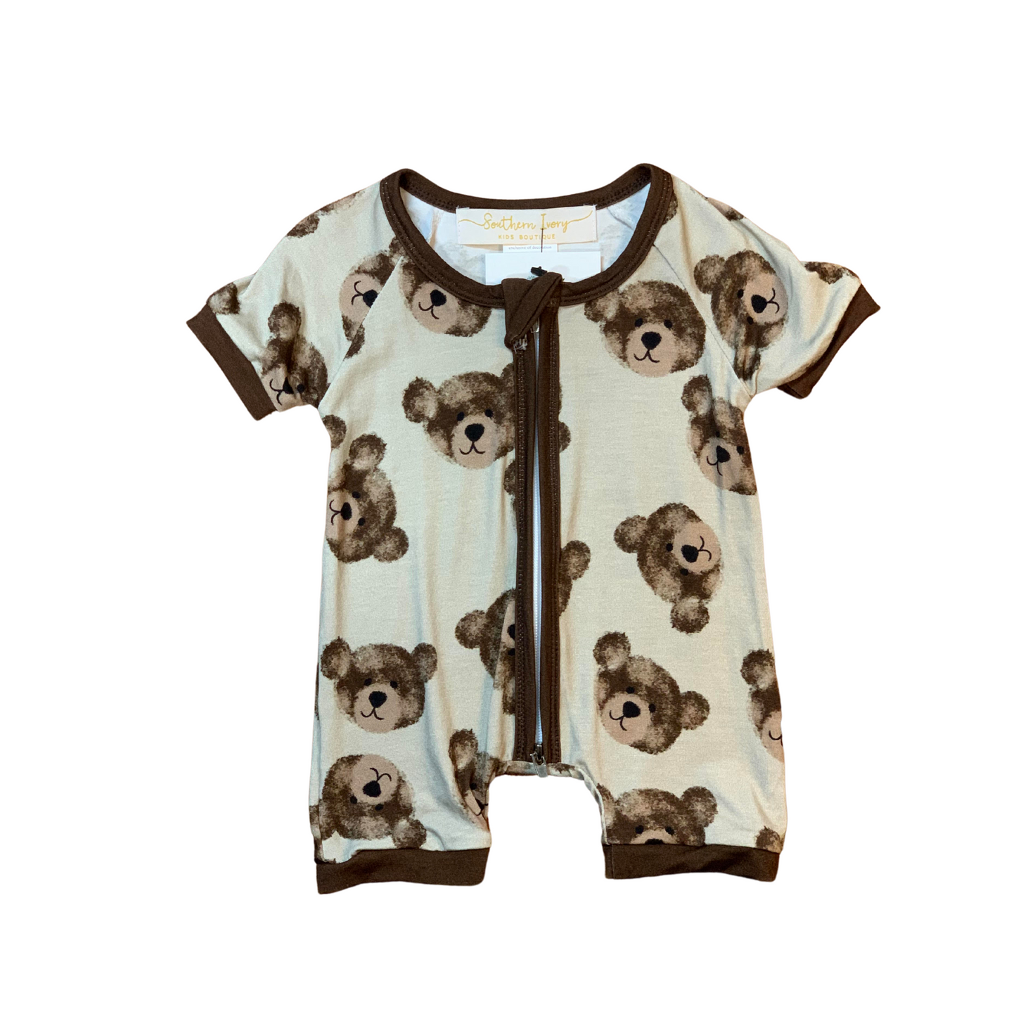 Brave Little Bear Bamboo Short Romper