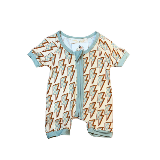 Lightning Strikes Bamboo Short Romper