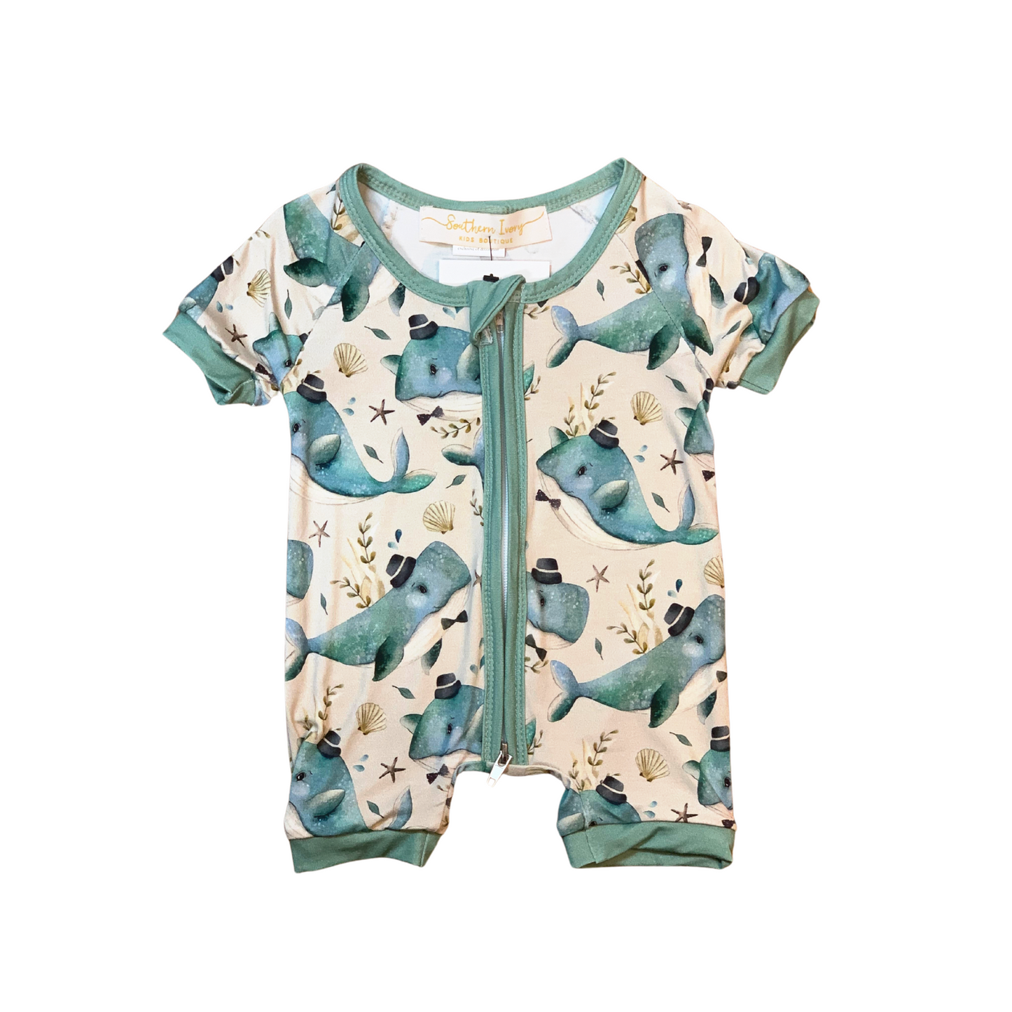 A Whale Of A Tale Bamboo Short Romper