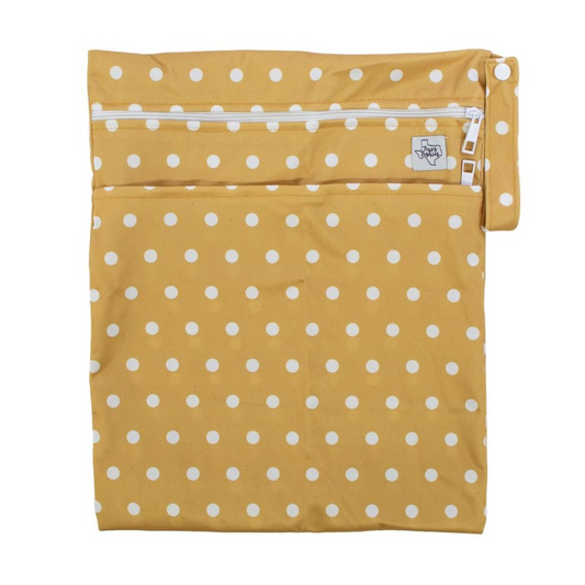 Mustard Polka Dots - Wet Bag