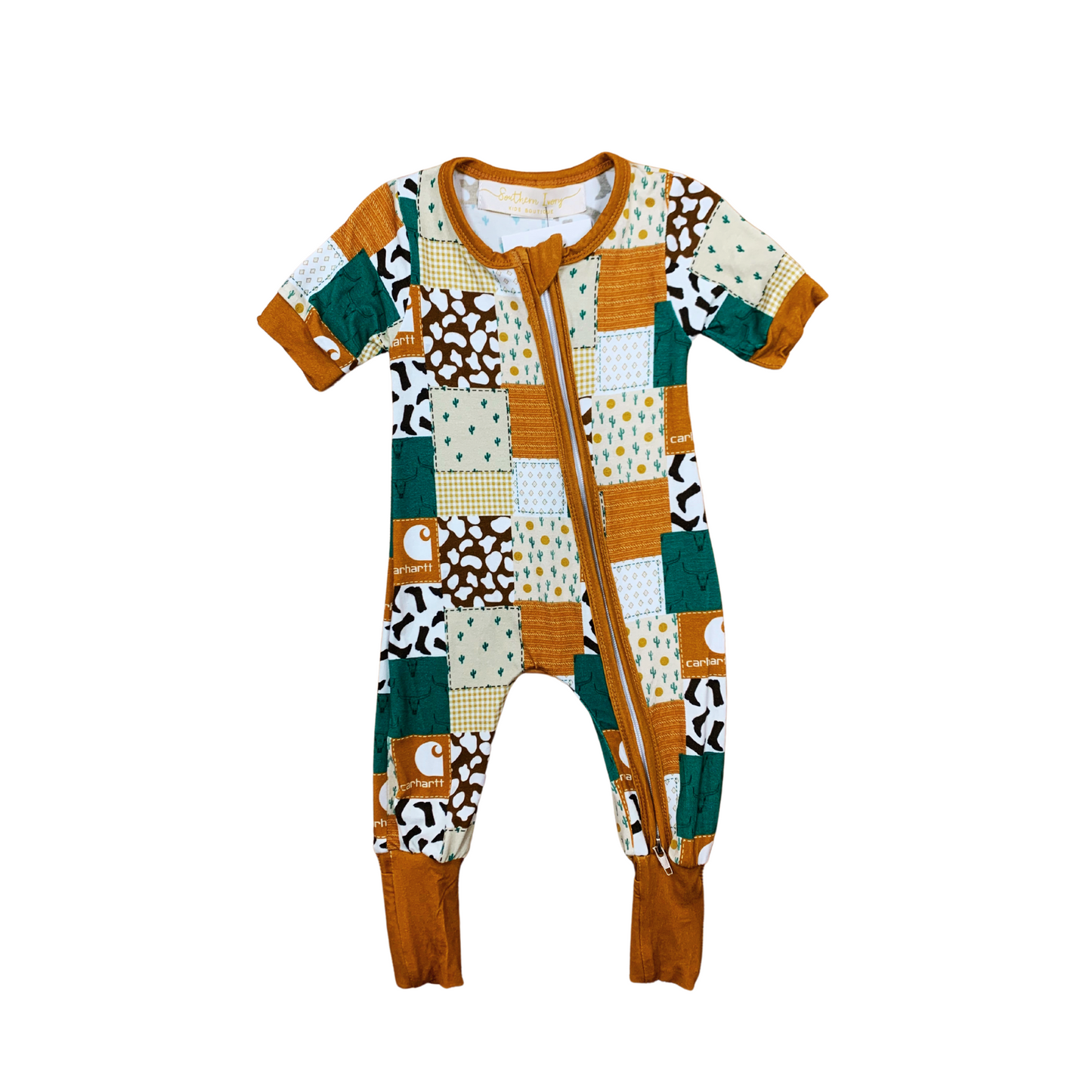 Patchwork Carhart Bamboo Romper