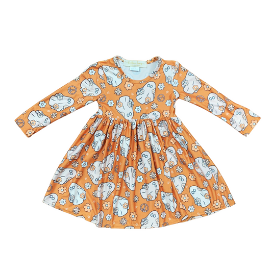 Groovy Ghosts Twirl Dress