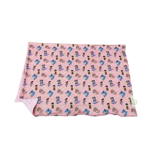 Dragon Tales Minky Blanket (Pink)