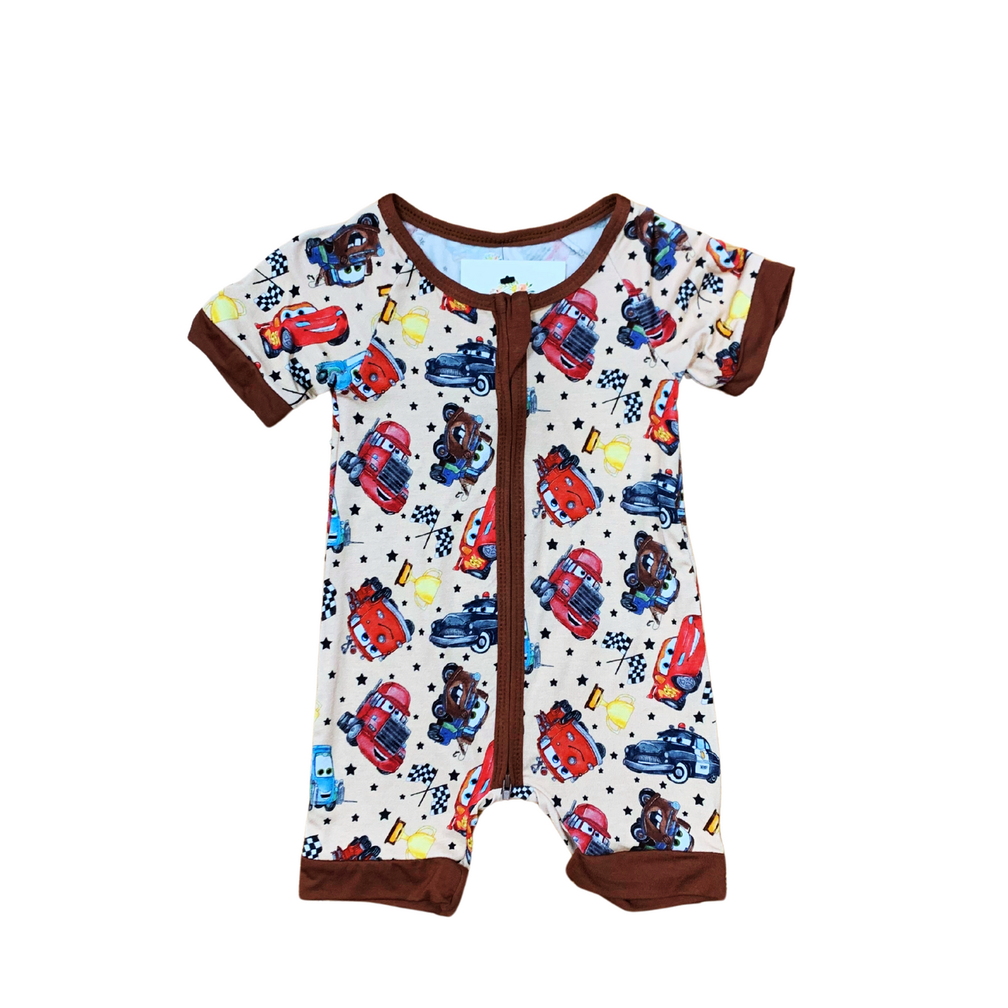 Focus. Speed. I Am Speed Bamboo Shortie Romper.