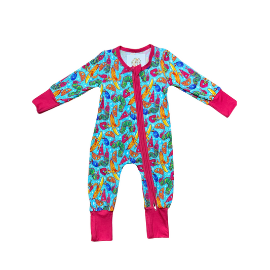 Caterpillar Snacks Bamboo Romper