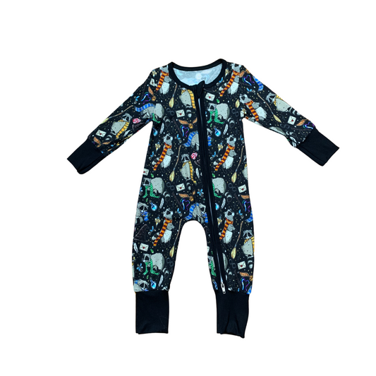 Potter Panda Bamboo Romper (Black)