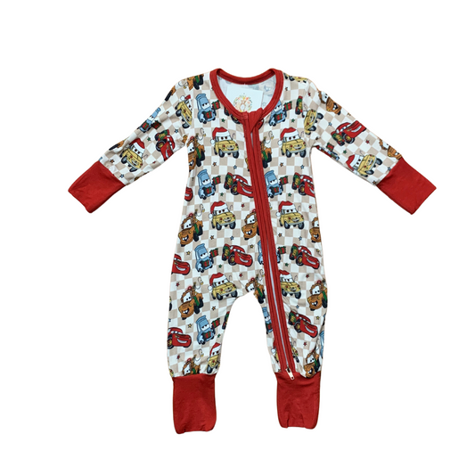 Cars Christmas Bamboo Romper