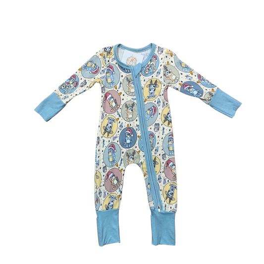 Bluey Christmas Ornaments Bamboo Romper