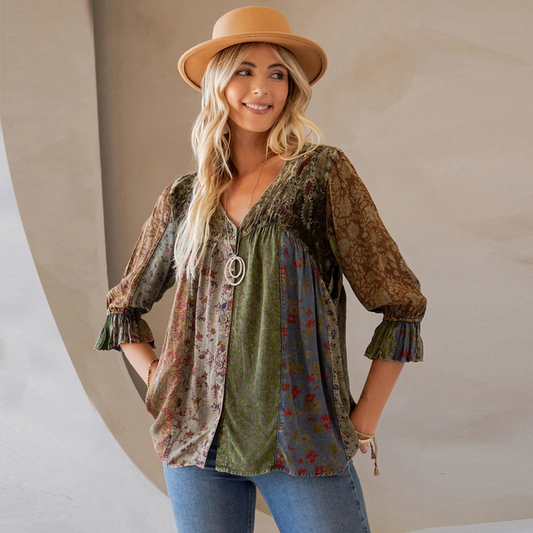 Vintage Bohemian : Patchwork Velvet (Plus Size)