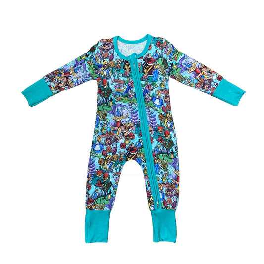 Alice In Wonderland Bamboo Romper