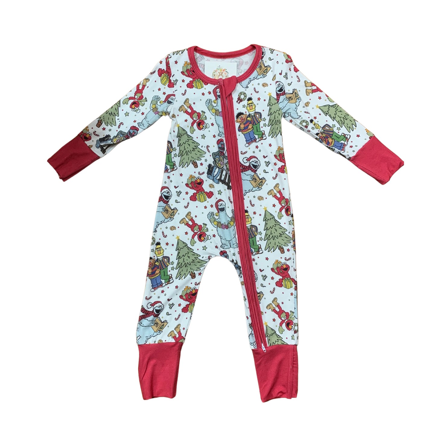 Sesame Street Christmas Bamboo Romper