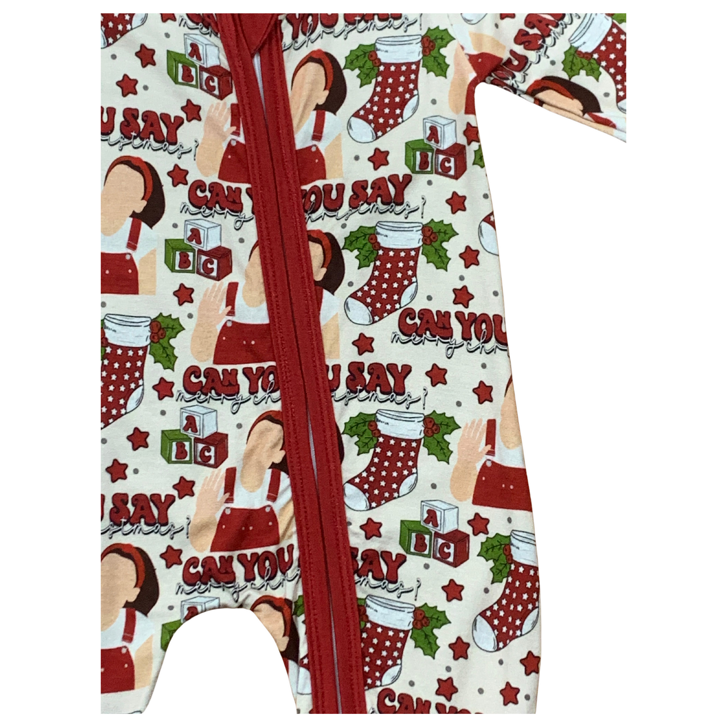 Can You Say Merry Christmas Bamboo Romper