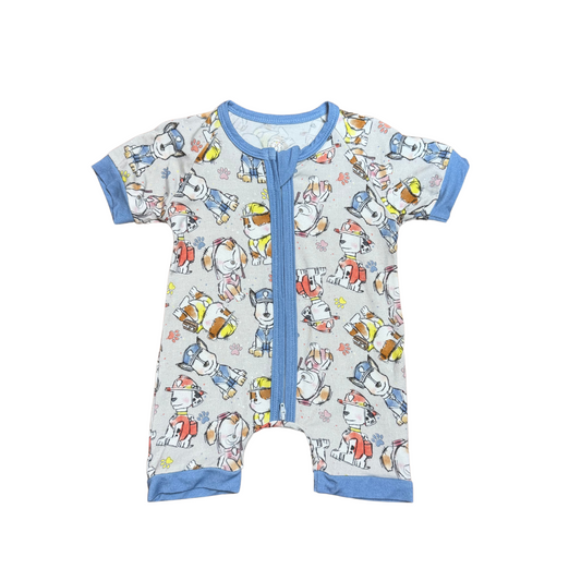 Muted Paw Patrol Bamboo Short Romper