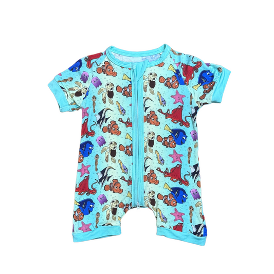 What Do We Do? We Swim! Bamboo Short Romper