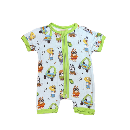 Bluey Dooby Doo Bamboo Short Romper