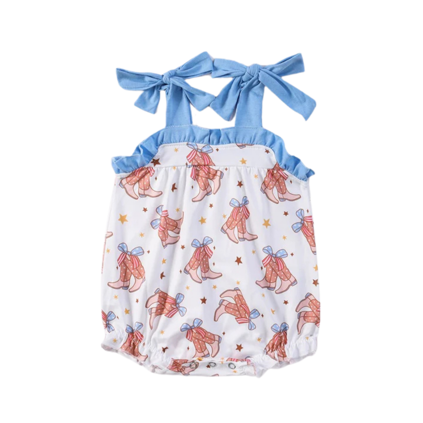 Patriotic Boots Bubble Romper
