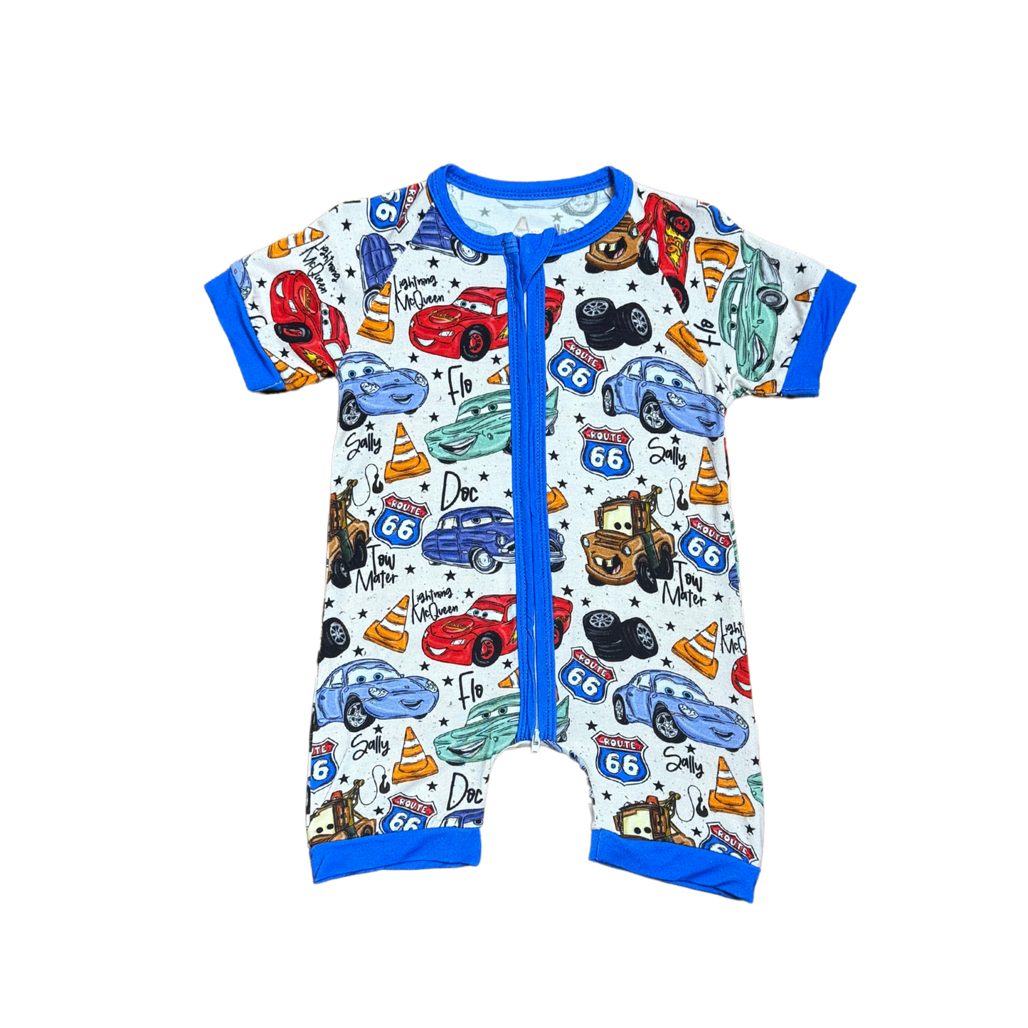Cars Characters Bamboo Short Romper