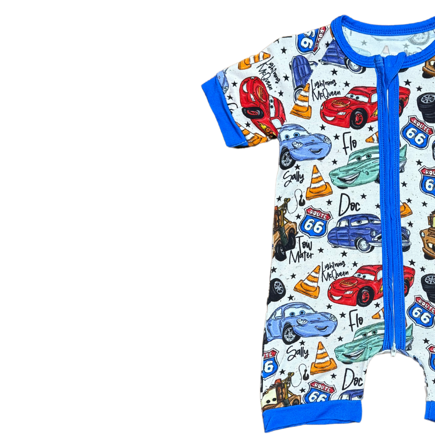 Cars Characters Bamboo Short Romper