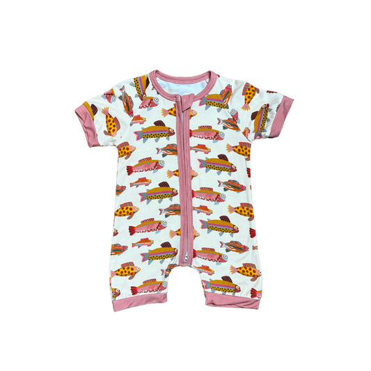 Let's Go Fishing Bamboo Short Romper