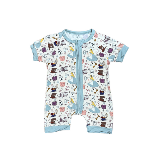 Pastel Alice In Wonderland Bamboo Short Romper