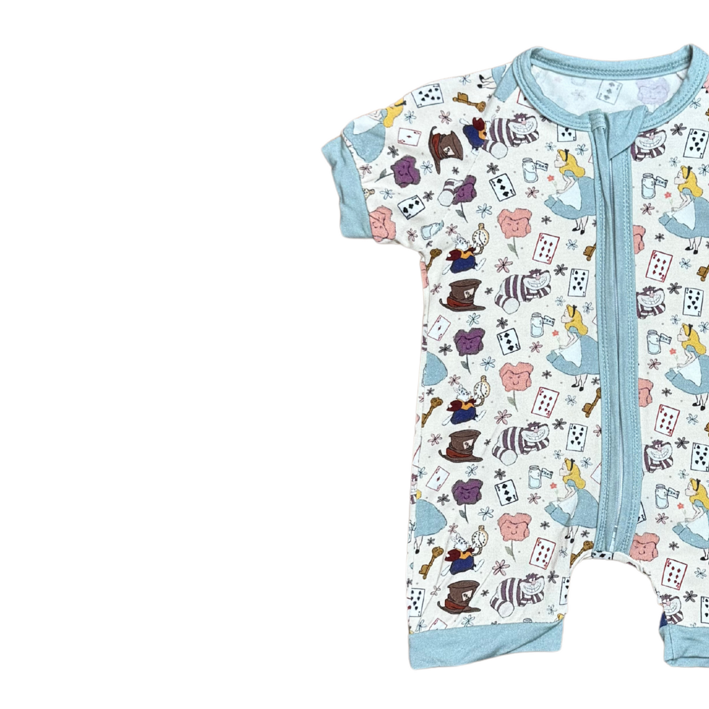 Pastel Alice In Wonderland Bamboo Short Romper