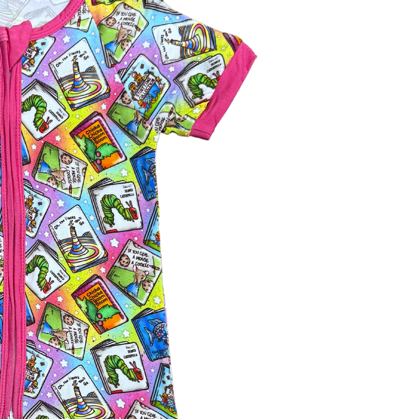 My Favorite Books Rainbow Edition Bamboo Short Romper