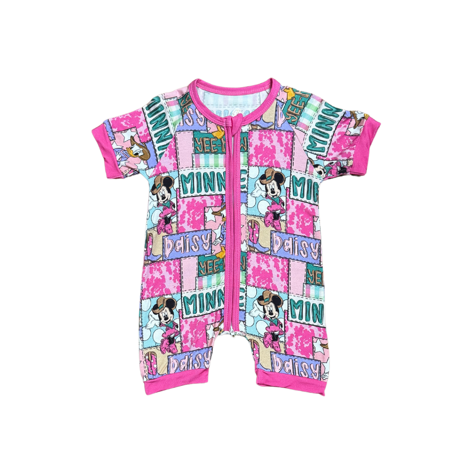 Minnie & Daisy Cowgirl Up Bamboo Short Romper