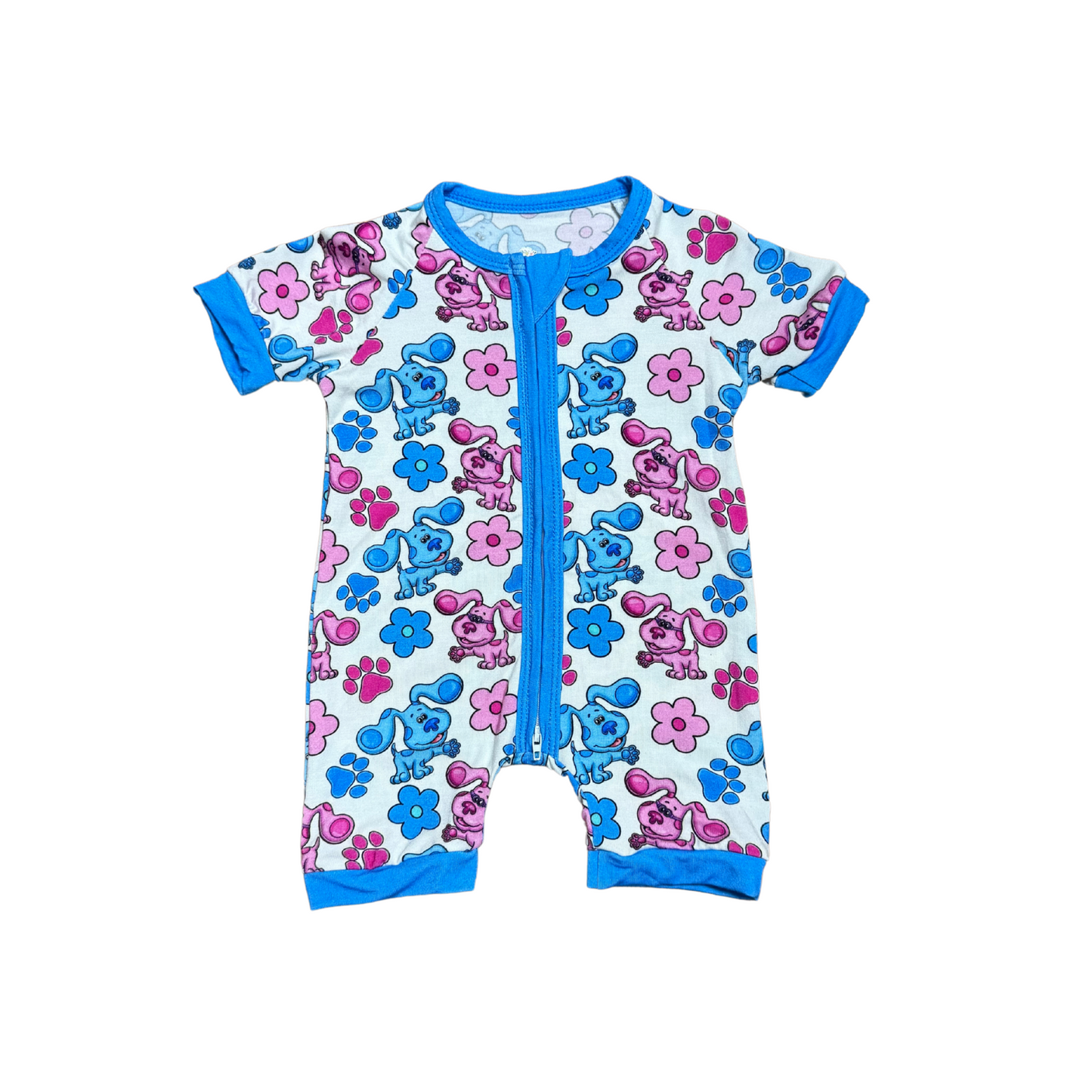 Blue & Magenta Bamboo Short Romoer