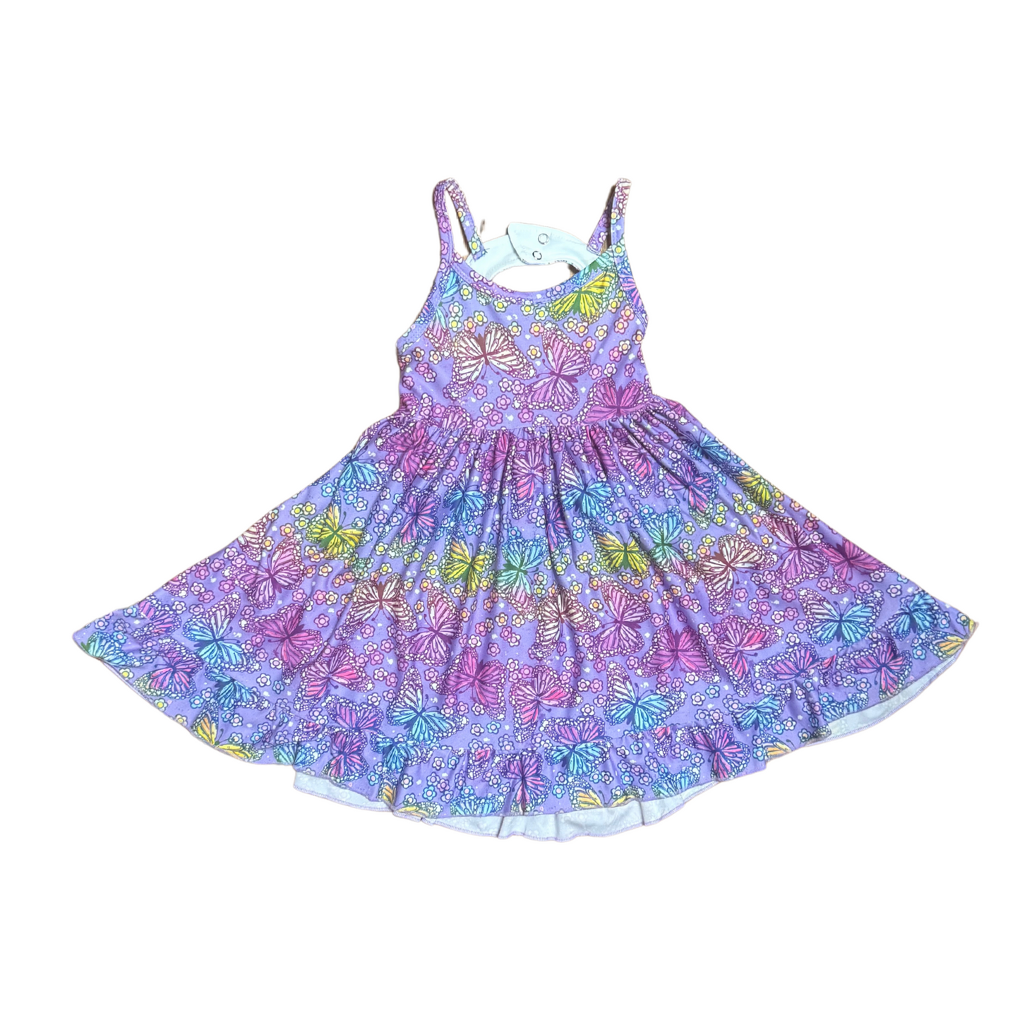 Purple Butterflies Twirl Dress