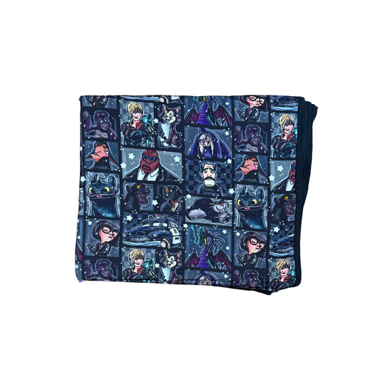 Disney Characters (Black) Bamboo Blanket