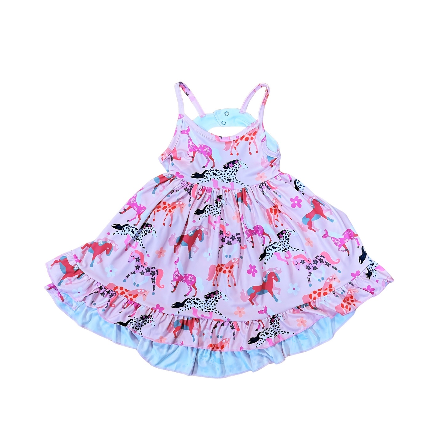 Pink Ponies Twirl Dress