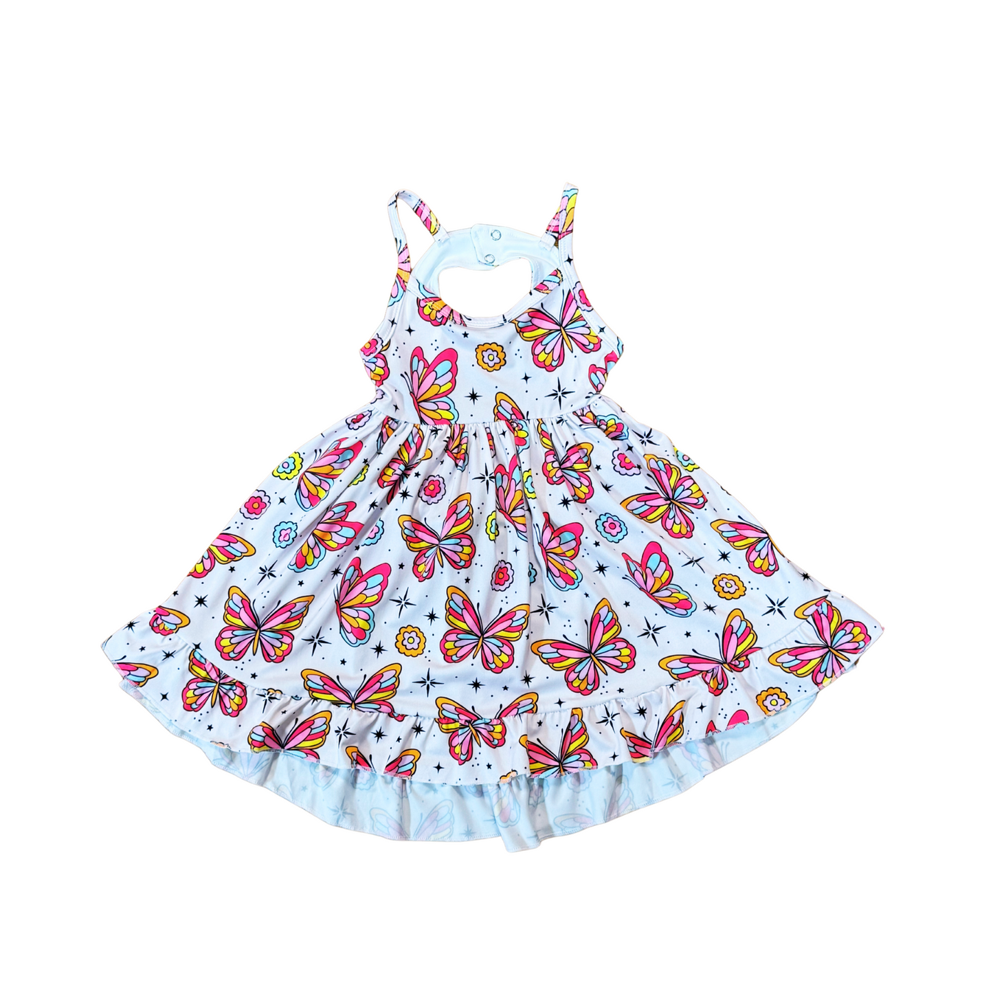 Vibrant Butterflies Twirl Dress
