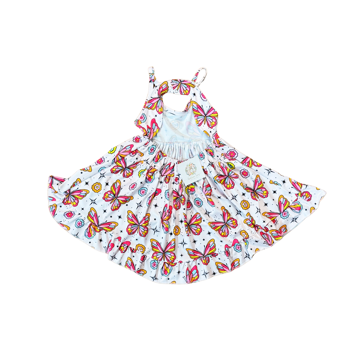 Vibrant Butterflies Twirl Dress