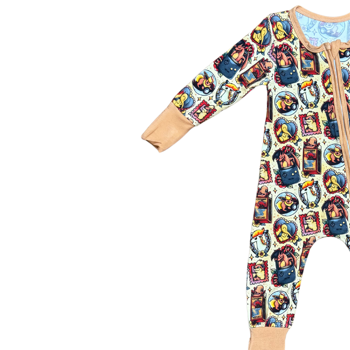 Pokemon Stamps Bamboo Romper