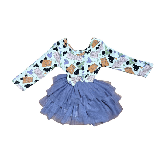 Spooky Street Bamboo Tulled Leotard