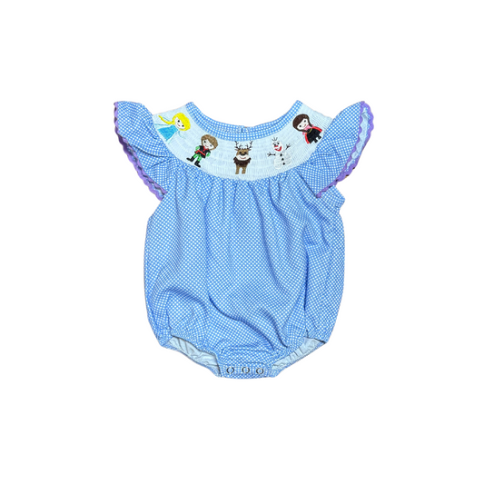 Frozen Characters Embrodered Bubble Romper